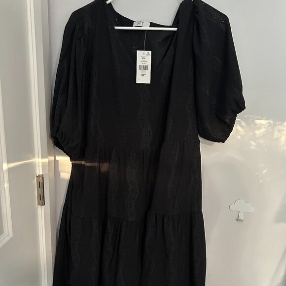 Black Midi Dress - Picture 1 of 4